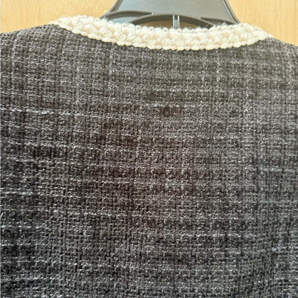 Cider Black and White Tweed Blazer Cropped Tailored - Picture 14 of 14